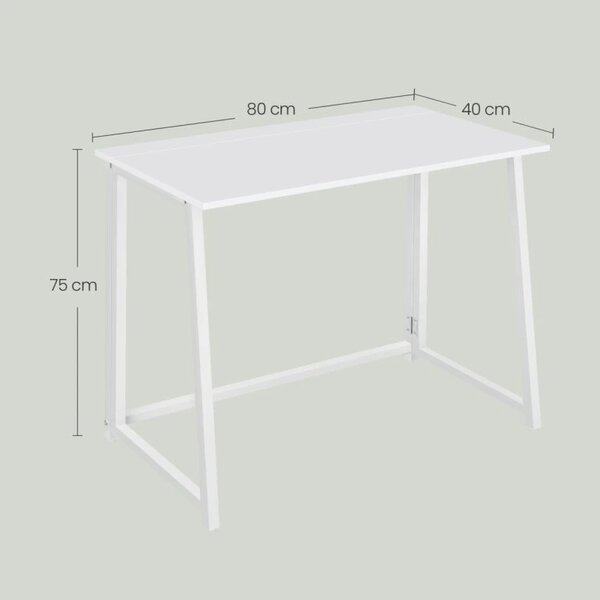 ZARIMO dolgozószoba szett: asztal 80x40 cm, fehér + AVOLA VELVET szék, mustárszínű