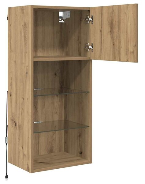 VidaXL Fali TV szekrények 2 pcs Artisan tölgy 40,5 x 30 x 90 cm