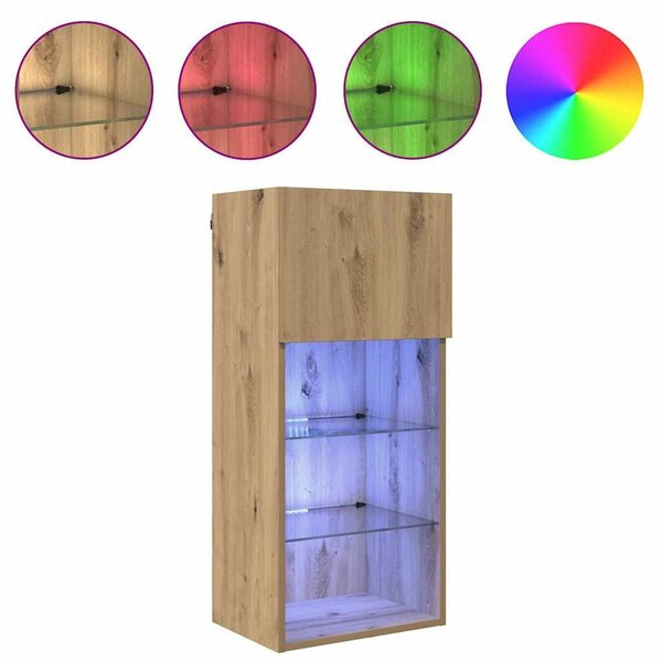 VidaXL Fali TV szekrények 2 pcs Artisan tölgy 40,5 x 30 x 90 cm