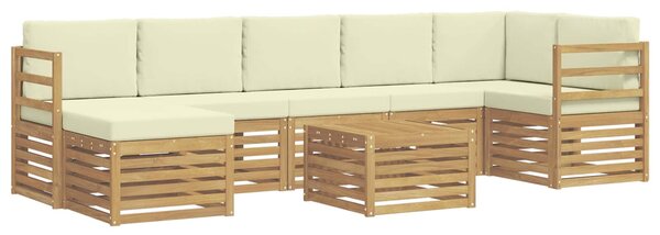 VidaXL Kültéri kanapé szett 8 pcs Fehér és Krém színű 59 x 59 x 37 cm