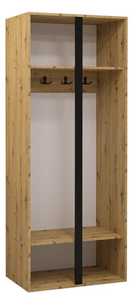 Gardróbszekrény Pinis, Laminált forgácslap, 186x74x44cm, Fehér