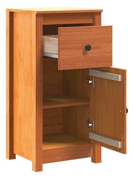 VidaXL Széf fiókkal 2 pcs Faggyú barna 39 x 34,5 x 80 cm Tömör fenyőfa