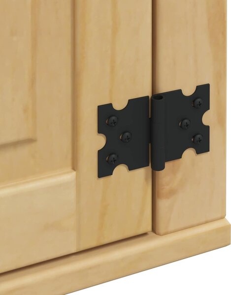 VidaXL Cabinet polcokkal tárolóval Méz 60 x 32 x 40 cm Tömör fenyőfa