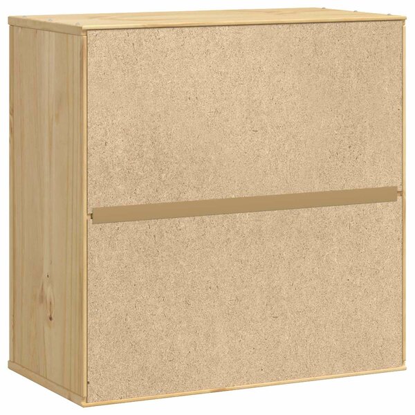 VidaXL Cabinet polcokkal tárolóval Méz 60 x 32 x 40 cm Tömör fenyőfa