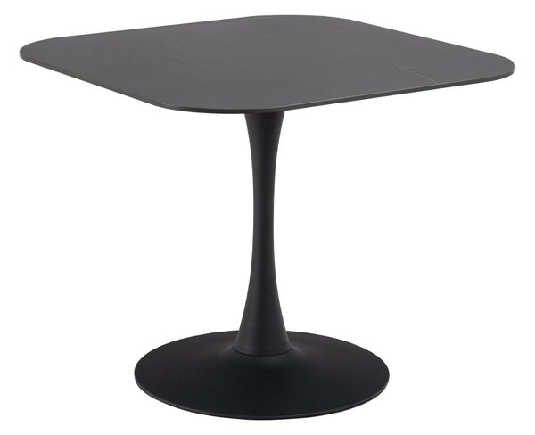 Asztal Norsica 690, 75x90cm, Fekete, Fekete márvány