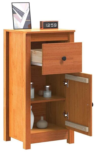 VidaXL Széf fiókkal 2 pcs Faggyú barna 39 x 34,5 x 80 cm Tömör fenyőfa
