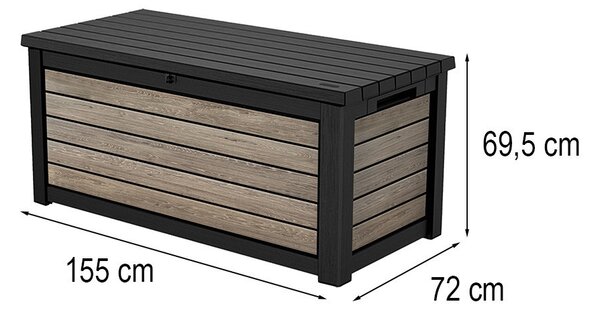 Decocoat műanyag kerti láda 630 L