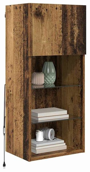 VidaXL Fali TV szekrények 2 pcs Öreg fa 40,5 x 30 x 90 cm Faanyag