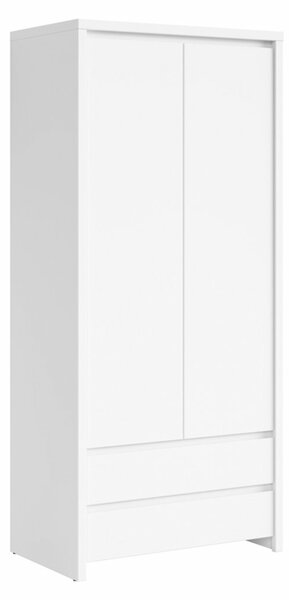 Gardróbszekrény Nolroma 117, Laminált forgácslap, 201x90x56cm, Fehér