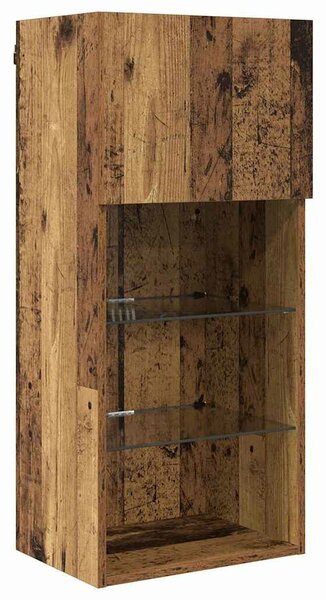 VidaXL Fali TV szekrények 2 pcs Öreg fa 40,5 x 30 x 90 cm Faanyag
