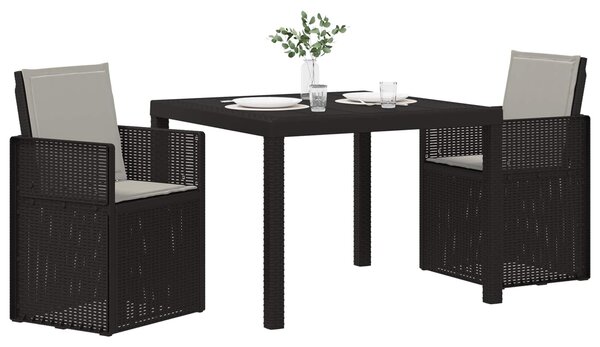 VidaXL Kert étkező szett párnával 3 pcs Antracit és Világosszürke PP