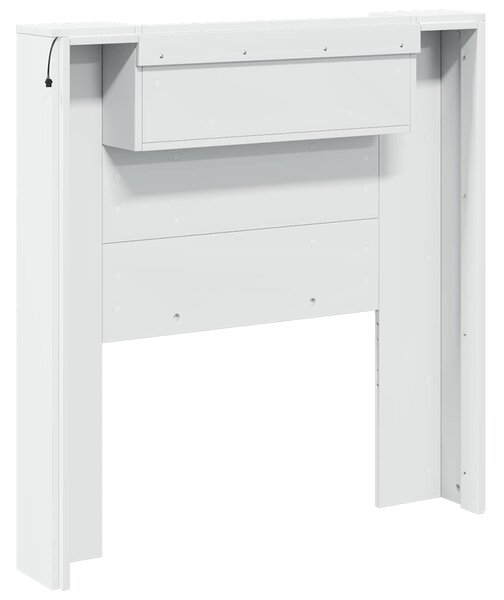 VidaXL Fejtámla LED -es lámpákkal Fehér 100 x 16,5 x 103,5 cm Faanyag