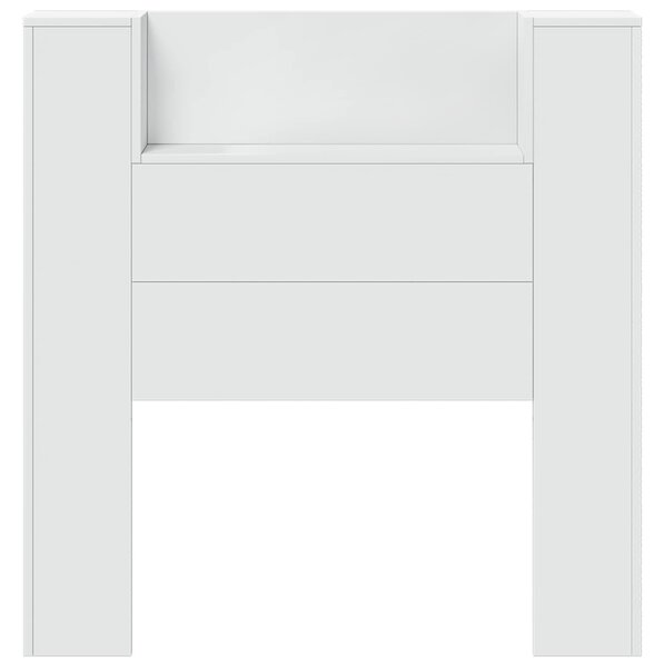 VidaXL Fejtámla LED -es lámpákkal Fehér 100 x 16,5 x 103,5 cm Faanyag