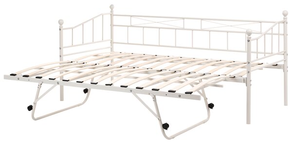 Heverő Fém LOUANNEC 90 x 200 cm Kihúzható Bézs