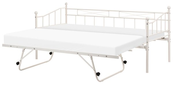 Heverő Fém LOUANNEC 90 x 200 cm Kihúzható Bézs