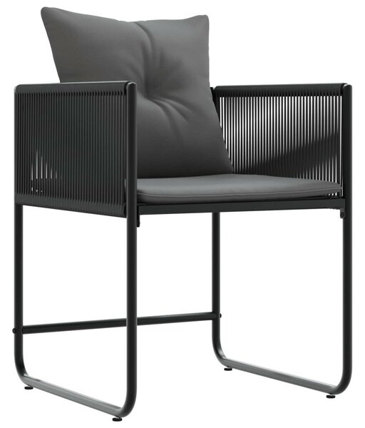 Kert étkező szett 5 pcs Fekete és Antracit 140 x 80 x 73 cm