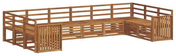 VidaXL Szegmentált kanapé szett 10 pcs Természetes