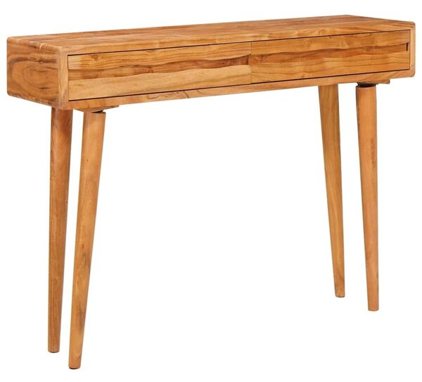 VidaXL Konzolasztal fiókkal Barna 110 x 30 x 80 cm Tömör Akácfa