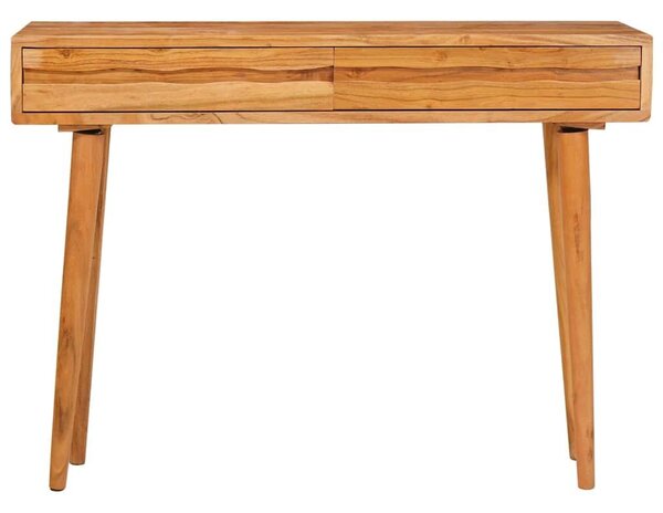 VidaXL Konzolasztal fiókkal Barna 110 x 30 x 80 cm Tömör Akácfa