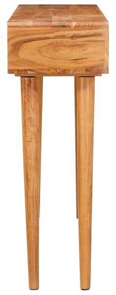 VidaXL Konzolasztal fiókkal Barna 110 x 30 x 80 cm Tömör Akácfa