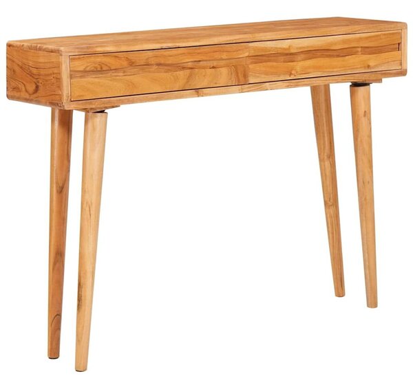 VidaXL Konzolasztal fiókkal Barna 110 x 30 x 80 cm Tömör Akácfa