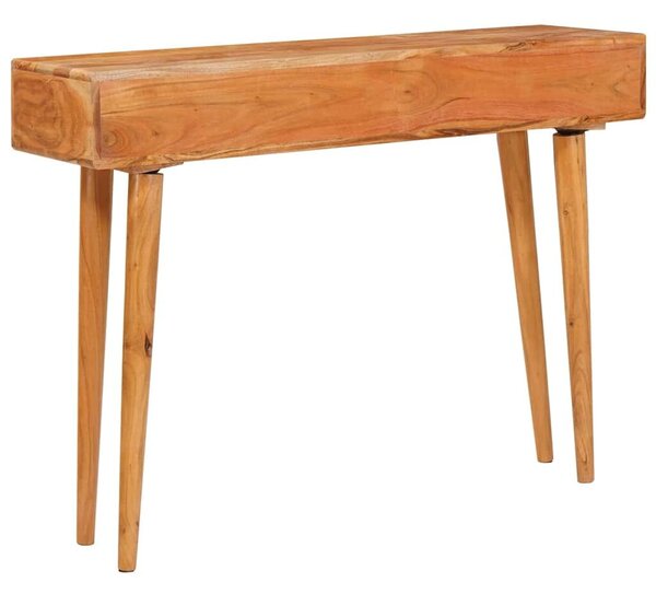 VidaXL Konzolasztal fiókkal Barna 110 x 30 x 80 cm Tömör Akácfa
