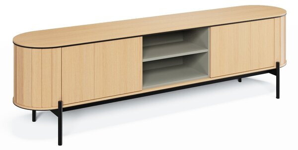 TV-állvány Elbdore 105, Laminált forgácslap, 57x200x45cm, Tölgy