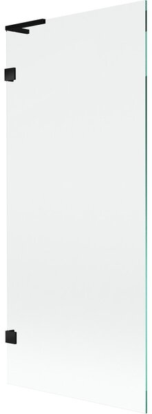 Mexen, Mexen Lunar L 1 szárnyú kádparaván 80 x 150 cm, átlátszó, fekete - 897L-080-000-70-00