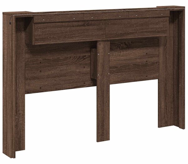 VidaXL Fejtámla polcokkal Barna Tölgy 160 x 16,5 x 103,5 cm Faanyag