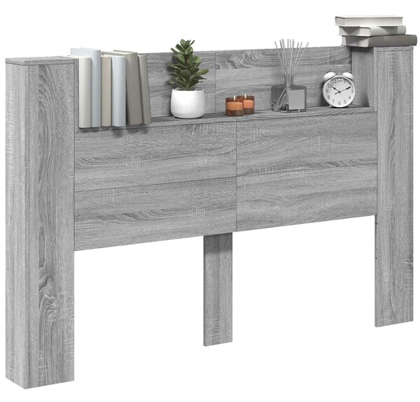 VidaXL Fejtámla polcokkal Szürke Sonoma 160 x 16,5 x 103,5 cm Faanyag