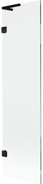 Mexen, Mexen Lunar L 1 szárnyú kádparaván 50 x 150 cm, átlátszó, fekete - 897L-050-000-70-00