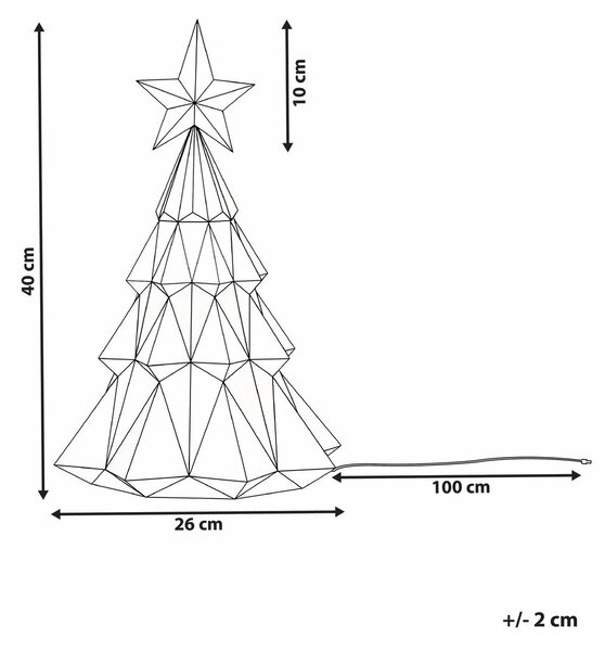 LED dekoráció UNUKA 40 cm Karácsonyfa Színes