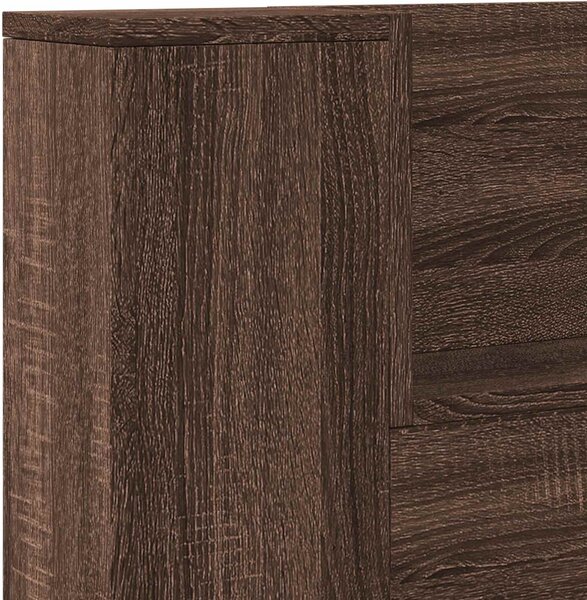 VidaXL Fejtámla polcokkal Barna Tölgy 160 x 16,5 x 103,5 cm Faanyag