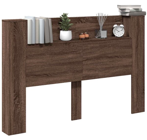 VidaXL Fejtámla polcokkal Barna Tölgy 160 x 16,5 x 103,5 cm Faanyag