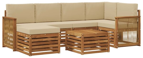 VidaXL Szegmentált kanapé szett párnával 6 pcs Természetes