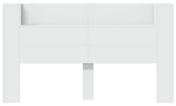 VidaXL Fejtámla LED -es lámpákkal Fehér 180 x 16,5 x 103,5 cm Faanyag