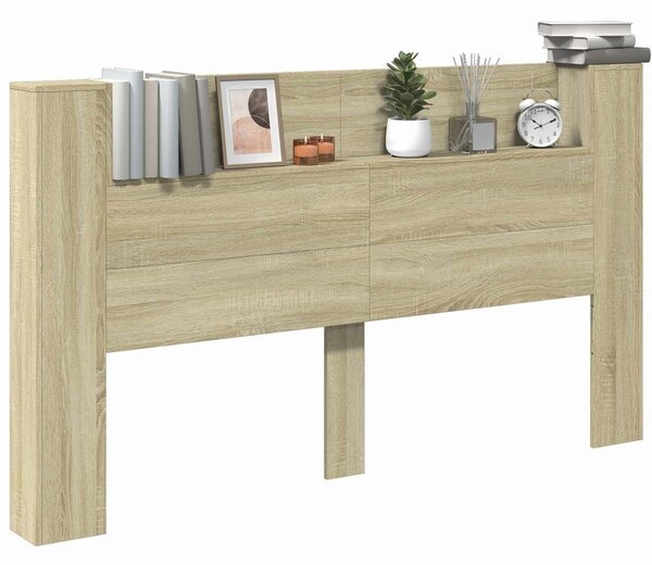 VidaXL Fejtámla polcokkal Sonoma tölgy 180 x 16,5 x 103,5 cm Faanyag
