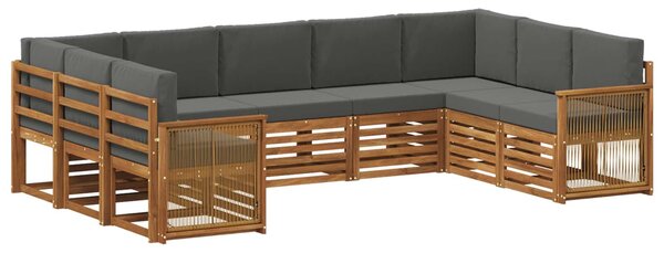 VidaXL Szegmentált kanapé szett párnával 7 pcs Természetes és antracit