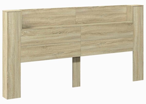 VidaXL Fejtámla polcokkal Sonoma tölgy 200 x 16,5 x 103,5 cm Faanyag