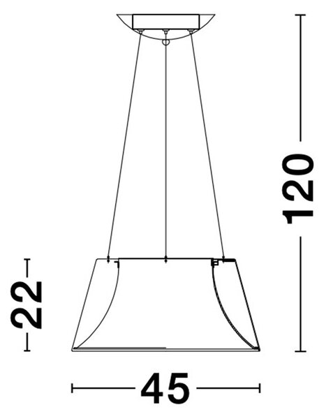 Volcano egyágú függesztett lámpa