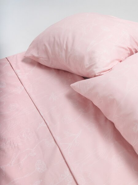 Sinsay - Virágmintás ágyneműgarnitúra - pasztellpink