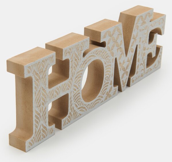 Sinsay - Álló dekoráció home felirat formában - bézs