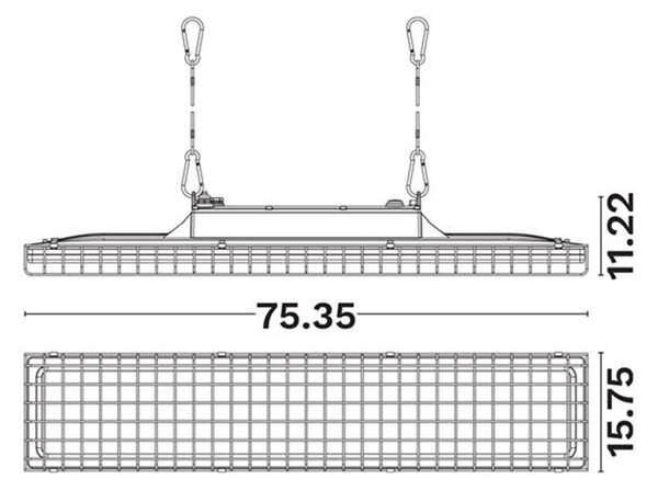 Linear HB Pro egyágú függesztett lámpa