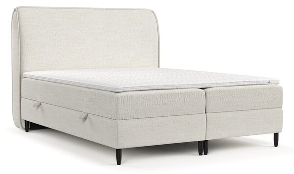 Krémszínű ágyneműtartós boxspring ágy 160x200 cm Melba – Maison de Rêve