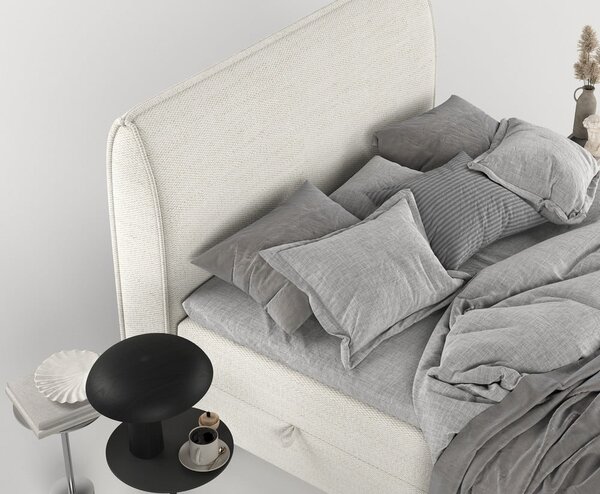 Krémszínű ágyneműtartós boxspring ágy 160x200 cm Melba – Maison de Rêve