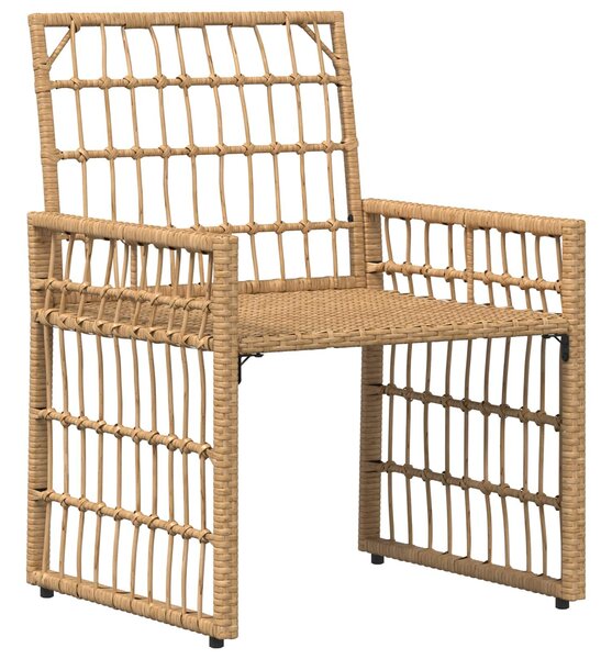 VidaXL Kültéri Bútor Szett 4 pcs Természetes és Krémszínű Fehér