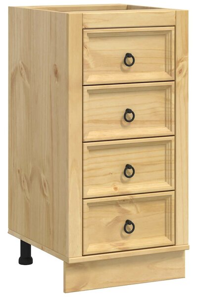 VidaXL Cabinet fiókkal tárolóval Méz 40 x 46 x 81,5 cm Tömör fenyőfa