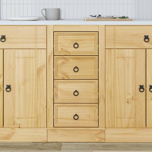 VidaXL Cabinet fiókkal tárolóval Méz 40 x 46 x 81,5 cm Tömör fenyőfa