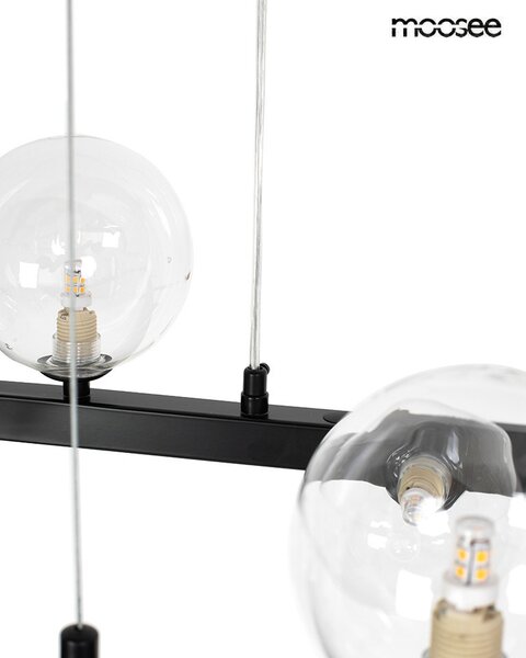 MOOSEE Alure Oval 120 Modern Üvegbúrás Függőlámpa Fekete