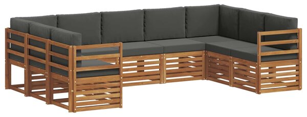 VidaXL Szegmentált kanapé szett párnával 9 pcs Természetes és antracit